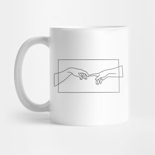 Creation of Adam lineart Mug